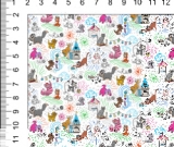 1yd cut Mini White Sketchy Cats woven Retail 1yd cut Mini White Sketchy Cats woven Retail