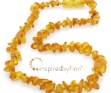 Adult Size Baltic Amber Necklace - Golden Swirl