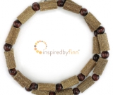 Red Tiger Eye & Hazel Necklace - Hormone & Metabolism Support