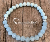 Resolve Tensions In RelationshipsAquamarine & Hemimorphite Elastic Bracelet