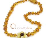 SAVE $20.95 w/ Code: FREE- Amber Necklace Set - Adult & Kids Unpolished Autumn Flower