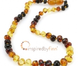 Amber Teething Necklace - Kids Polished Rainbow - All Kids Sizes - Teething, Health & Wellness</u