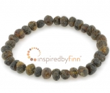 Baltic Amber Elastic Bracelet - Unpolished Sea Amber