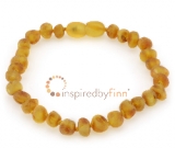 Clasped Baltic Amber Bracelet - Adult/Adolescent Unpolished Harvest