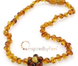 SALE! (Select Sizes) - Amber Teething Necklace - Kids Polished Spring Flower - All Kids Sizes - T