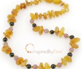 Kids Amber Teething Necklace - Unpolished Harvest Chips + Promotes Relaxation, CURBS HYPERACTIVIT