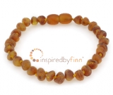 SALE! Clasped Baltic Amber Bracelet - Unpolished Cider