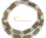 Aquamarine Gemstone & Hazel Necklace - THE best for Skin Conditions