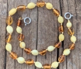 Kids Baltic Amber Anklet - AdjustablePolished Butter & Honey