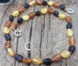 Baltic Amber Anklet - AdjustableUnpolished Variation