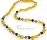 Amber Teething Necklace - Kids Unpolished Harvest + CURBS HYPERACTIVITY, All Kids Sizes - Ins