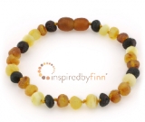 SALE! Clasped Baltic Amber Bracelet - Unpolished Diversity