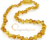 Kids Amber Teething Necklace Size 11.5-12.5