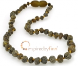 Amber Teething Necklace - Kids Unpolished Sea Amber - All Kids Sizes - Teething, Health & Wellnes