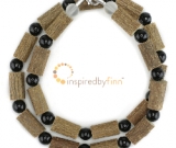 Black Tourmaline Gemstone & Hazel Necklace - Buffer from Negativity & Compulsive Behavior