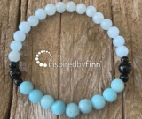 Bring Harmony Into Your LifeAmazonite & Aquamarine Elastic Bracelet