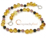 Adjustable Baltic Amber Anklet-Golden Sw + Curbs Hyperactivity & Attn Deficit, Improves Focus