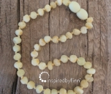 Amber Teething Necklace - Kids Unpolished Light - All Kids Sizes - Teething, Health & Wellness</u