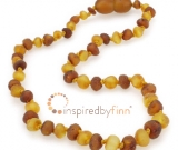 Amber Teething Necklace - Kids Unpolished Mixture - Size 11.5 - 14