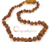Baltic Amber Necklace - Kids Unpolished Tea - Inspired by Finn