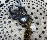 pinecone bird necklace