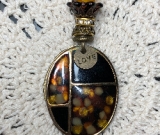 autumn night  vintage necklace pendant