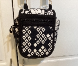 On the Go /black white Bag