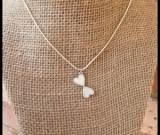 Double Breastmilk Heart Pendant