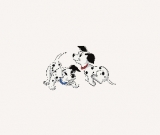 R-57 101 Dogs BK Panel Cotton Lycra Retail