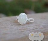 CZ Encrusted Breastmilk Stone Ring (enamored collection)