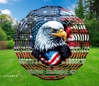 Eagle 06 w/Flag 3D Wind Spinner