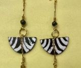 Handmade Brass and Bone Earrings